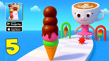 Stacky Ice Cream Runner 3D - Gameplay Walkthrough Part 5 - Stacky Ice Cream Runner! (iOS, Android)