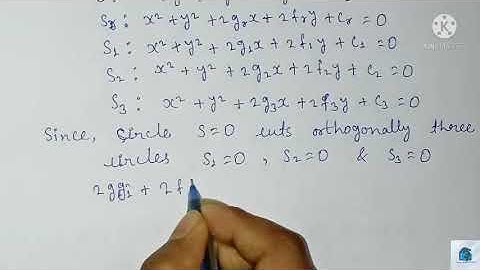 Find the equation of the circle which cuts orthogonally the three circles x^2+y^2+2grx+2fry+cr=0;r=1