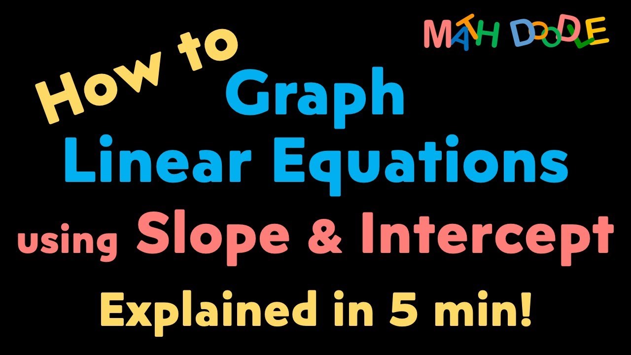 How to Graph Linear Equations using Slope and Intercept - Explained ...