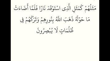 سورة البقرة ( ١٦ — ١٨ )