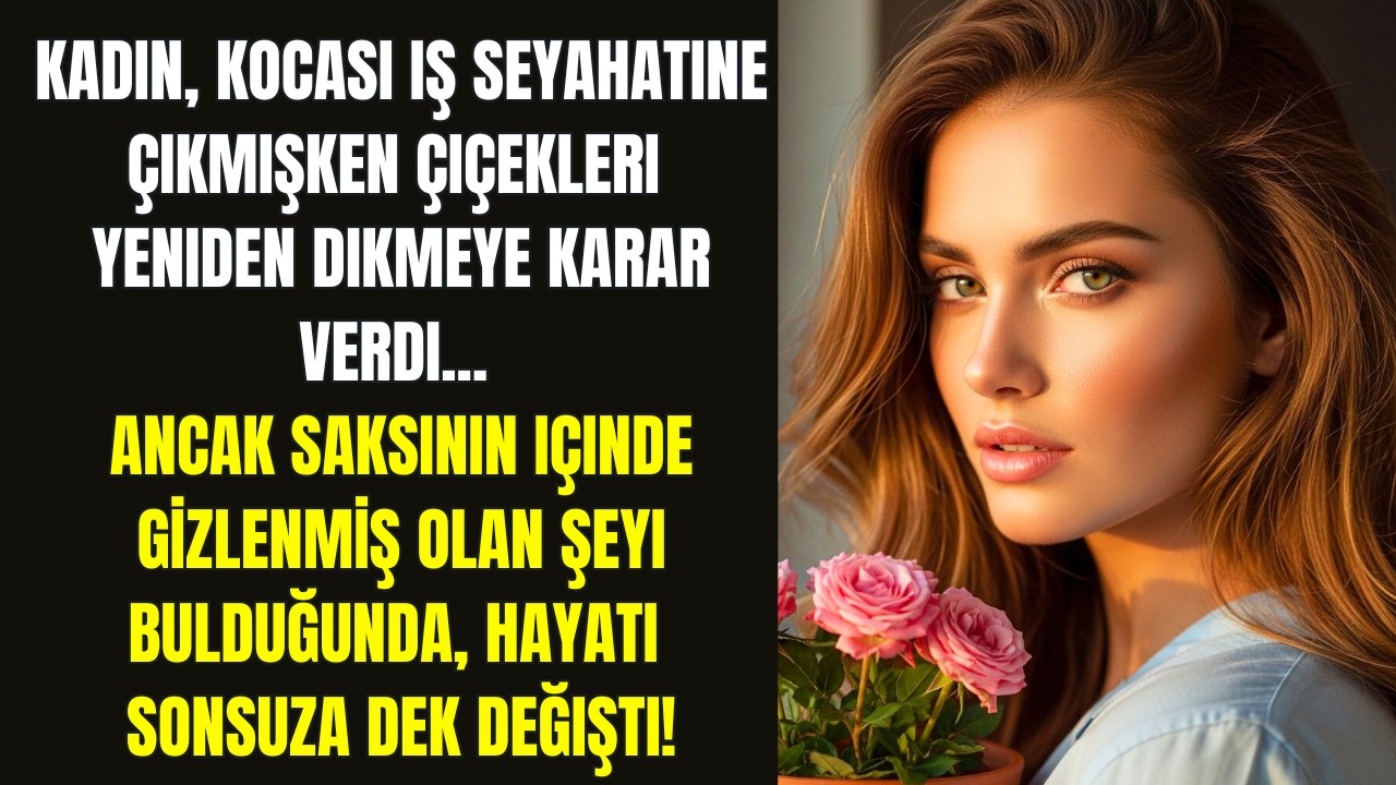 Kadın, kocası iş seyahatine çıkmışken çiçekleri yeniden dikmeye karar verdi. Ancak saksının içinde..