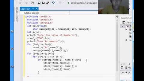 code for sort name in array