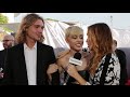 Miley Cyrus And Date Jesse Talk Exclusively To Sister Brandi Cyrus On The VMA Red Carpet