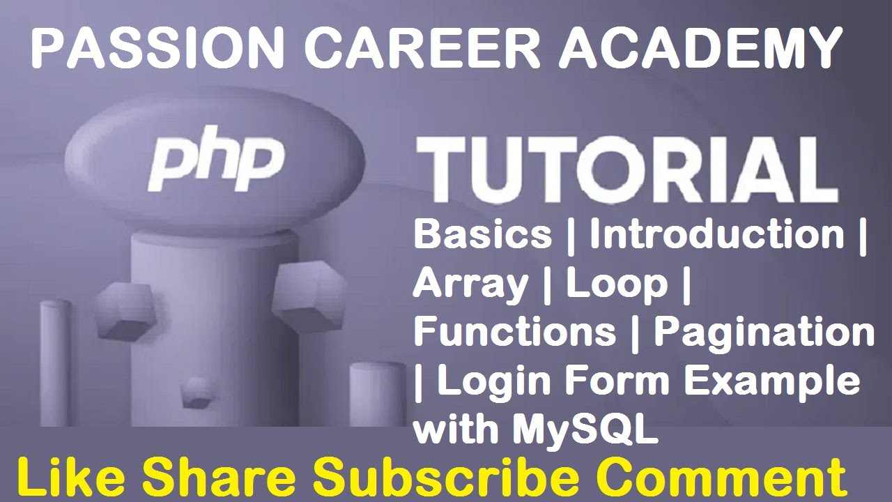 PHP | Basics | Introduction | Array | Loop | Functions | Pagination ...