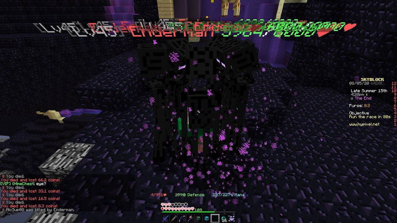 Wow, Pearl Spamming Actually Gives Good Combat XP: Hypixel SkyBlock
