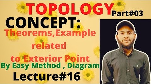 Lecture on the Theorems and Example related to Exterior point in Topology in Urdu Hindi