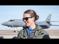 U.S. Air Force Female Pilot Takes to the Skies in a Giant B-1 Bomber