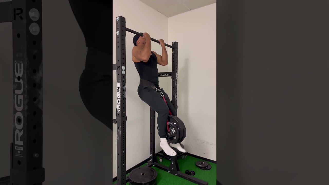 100 lbs weighted chin up x 5