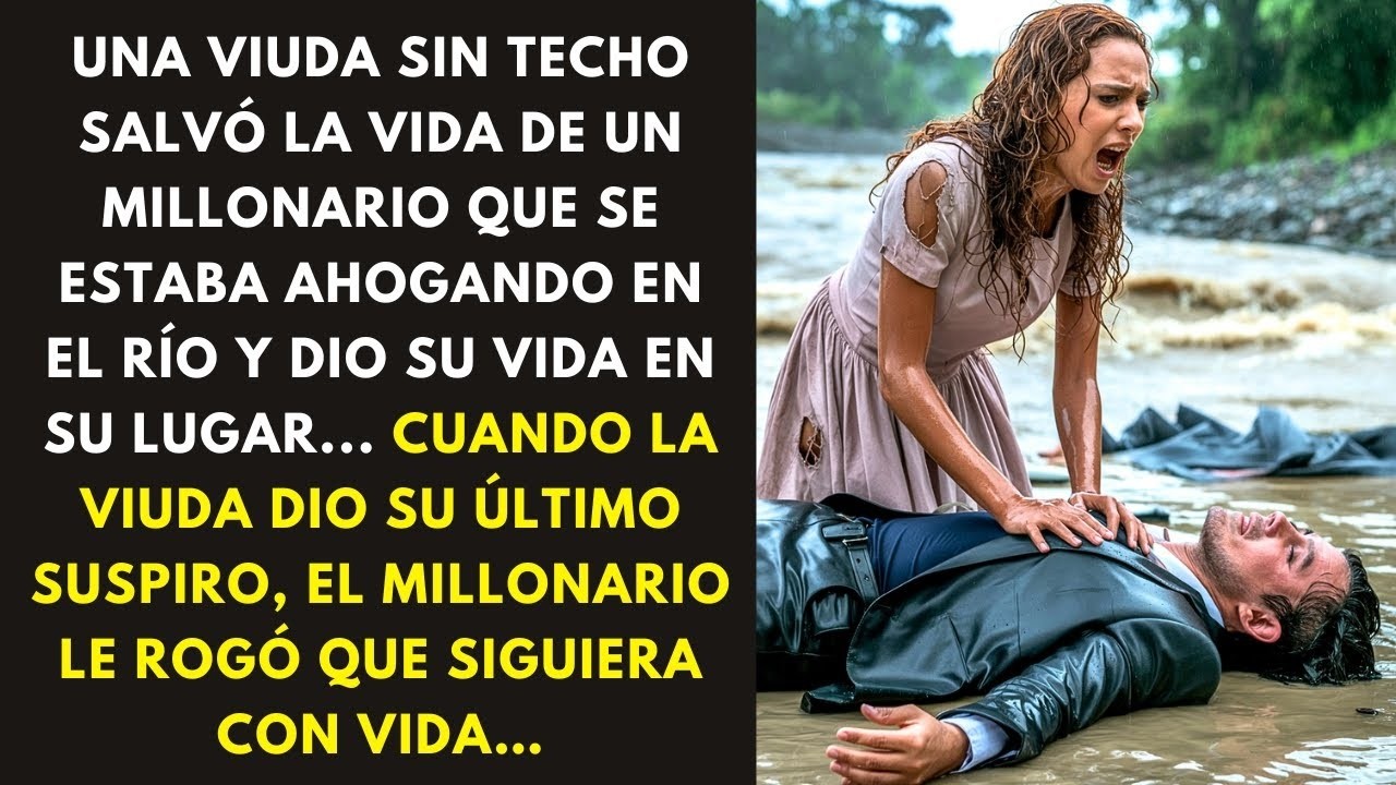 UNA VIUDA SIN TECHO SALVÓ LA VIDA DE UN MILLONARIO QUE SE ESTABA AHOGANDO EN EL RÍO Y DIO SU VIDA...