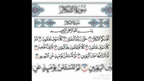 سورة التكاثر فارس عباد❤