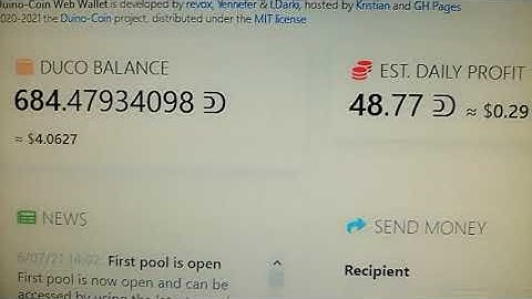 Duino Coin Mining For Three Week