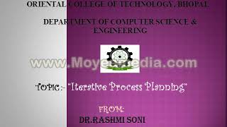 Iterative Process Planning,Dr.Rashmi Soni