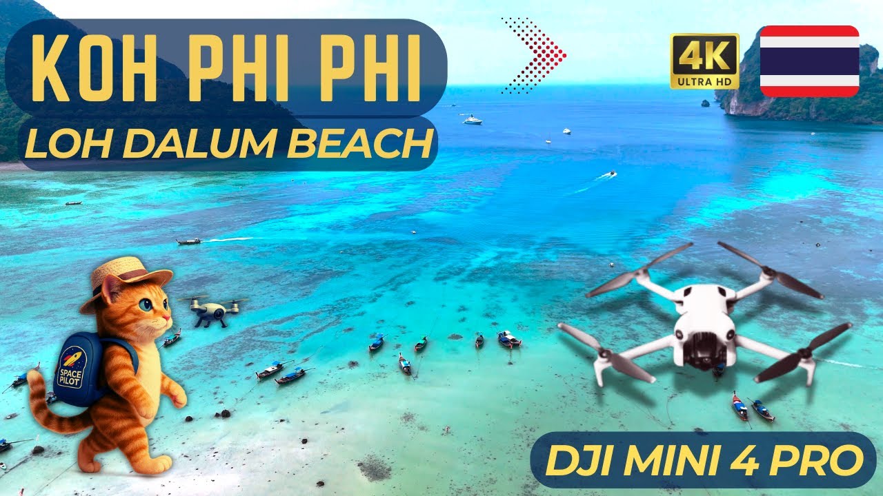 Koh Phi Phi, Loh Dalum Beach - January 2025 (Drone Shots)