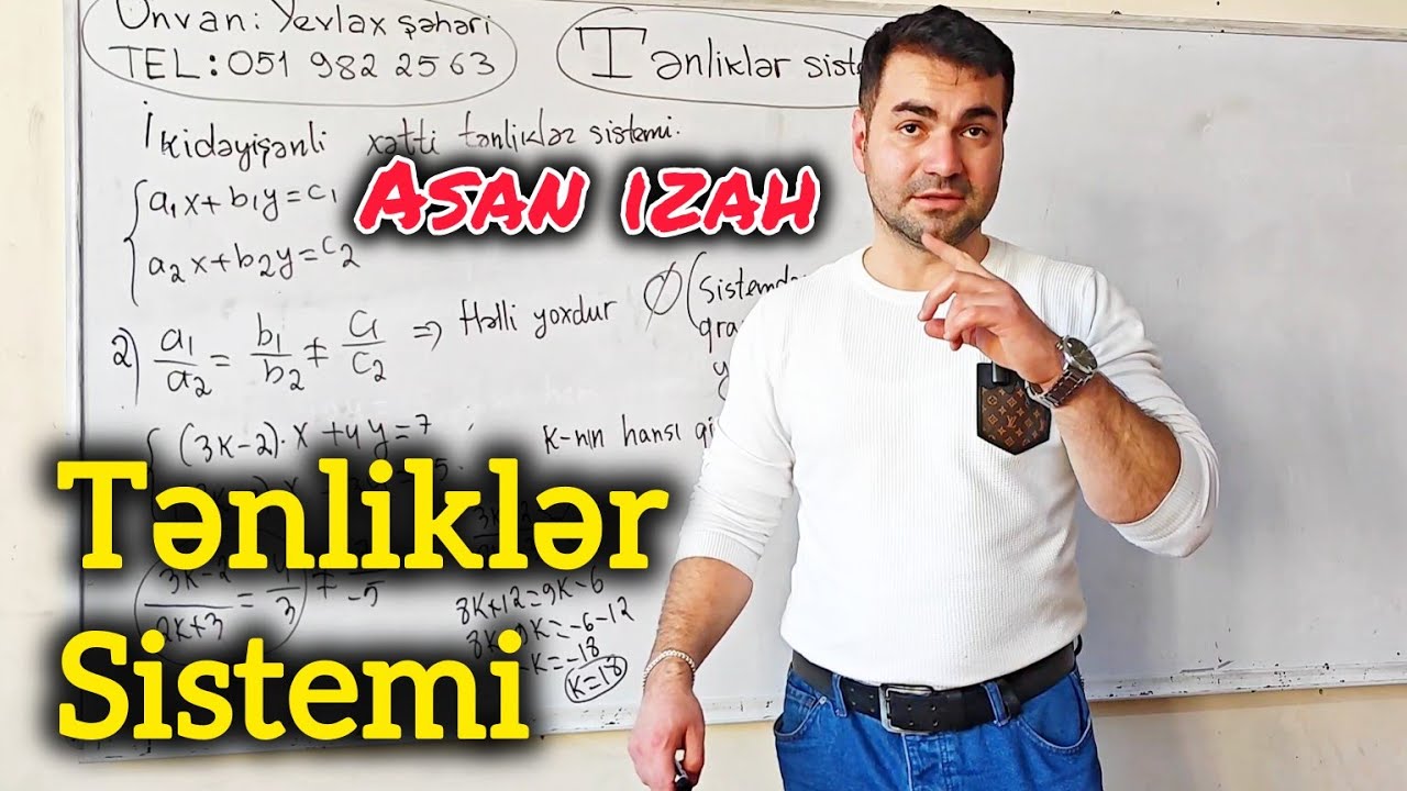 🔥 Tənliklər sistemi , asan dərs izahı #riyaziyyat