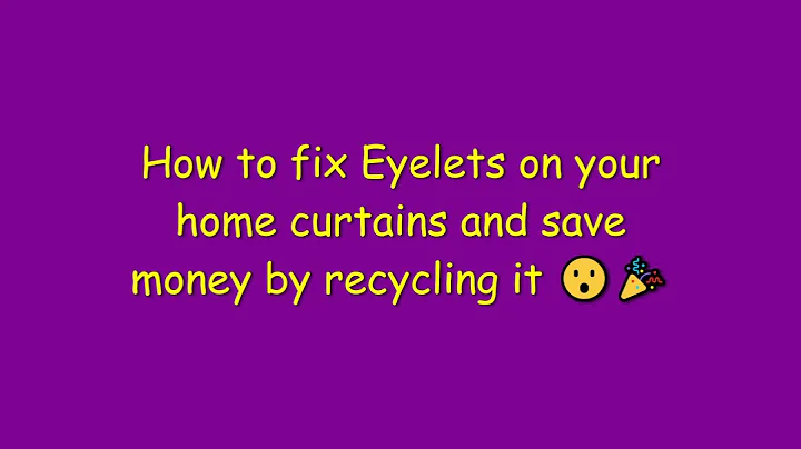 HOW I PUT EYELETS ON MY OLD CURTAINS & SAVED  200b...
