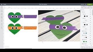 Let&#39;s Design A Card - Ninja Turtle Valentine in Cricut Design Space