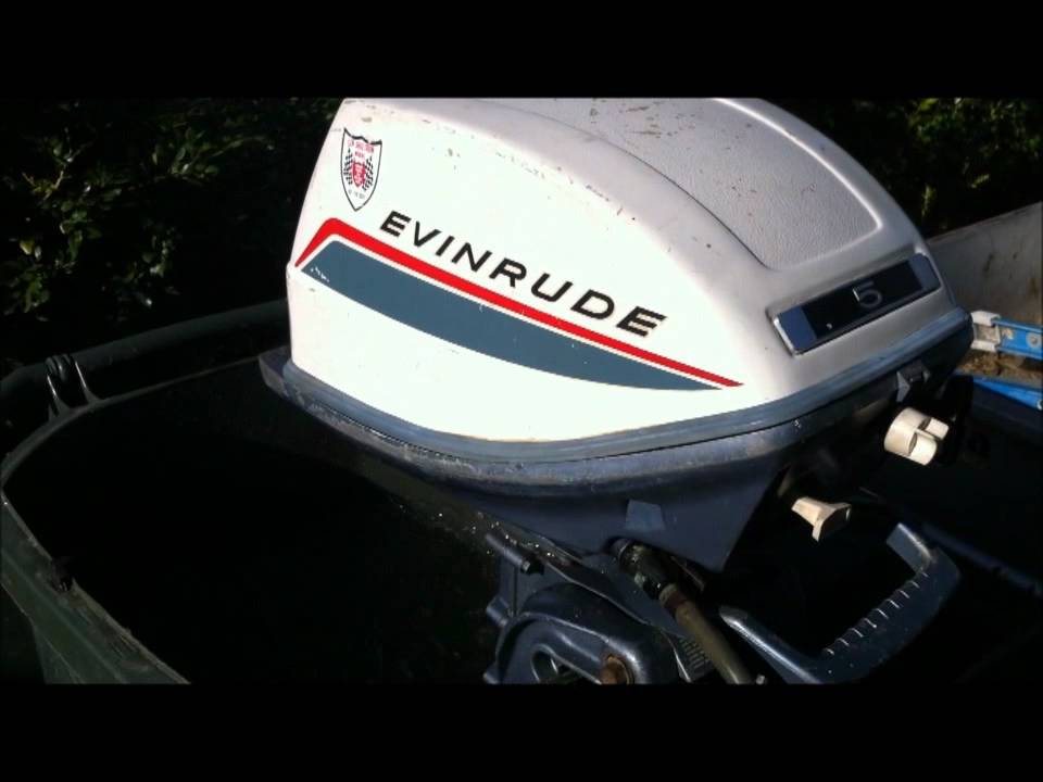 1956 evinrude angler 5hp - YouTube