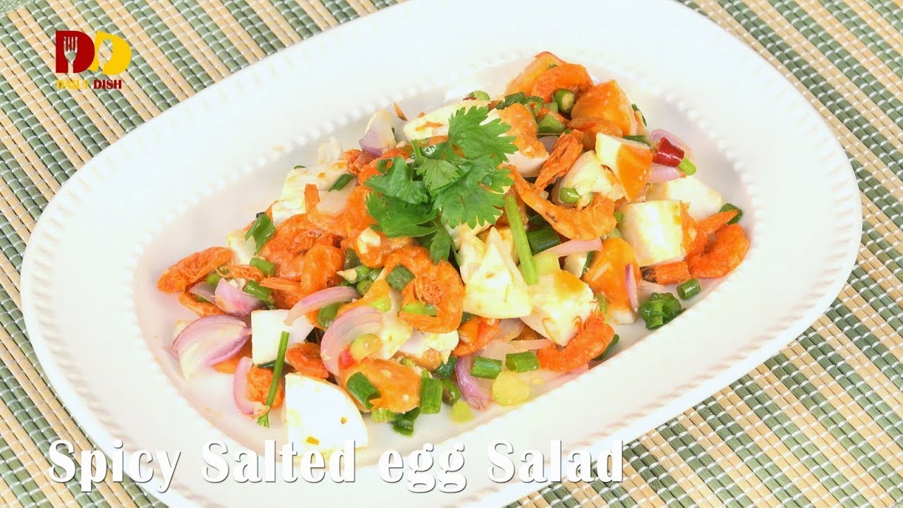 Spicy Salted Egg Salad | Thai Food | Yum Kai Kem | ยำไข่เค็ม