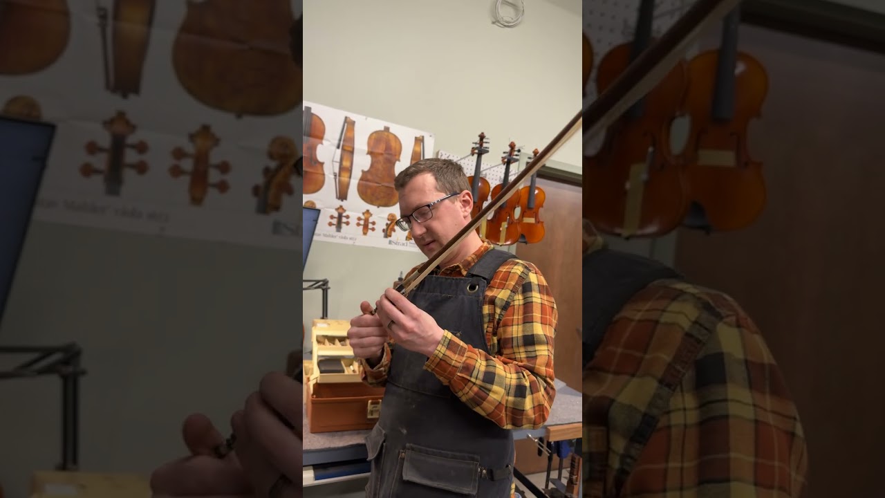 Bow repair from a professional #luthier