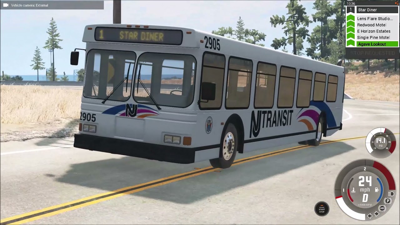 BeamNG Bus Routes - NJ Transit Skin For The Wentward Bus