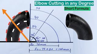 How to cut any degree elbow | any degree miter cut Formula | elbow Miter cut formula