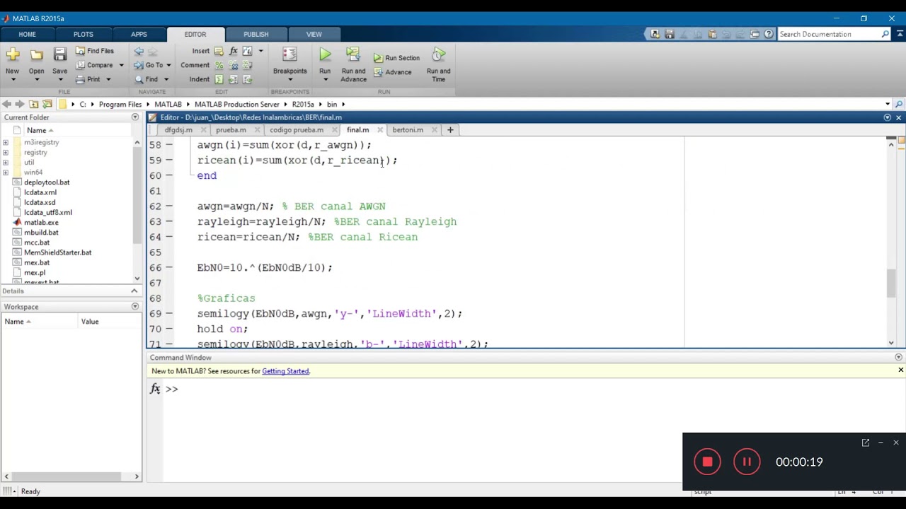 GRÁFICA BER vs Eb/No - YouTube