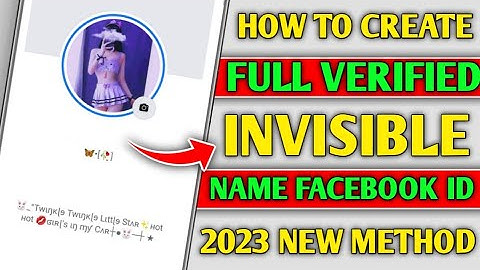 Full invisible Facebook id new trick 2023 | how to make invisible name on facebook 2023 | invisible