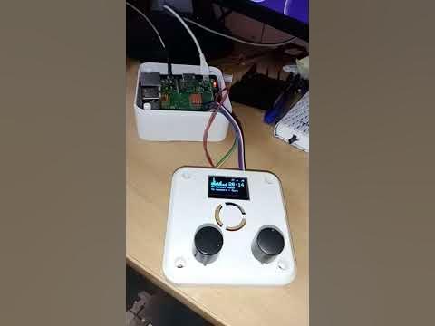 Raspberry pi Volumio oled screen and rotary encoders - YouTube