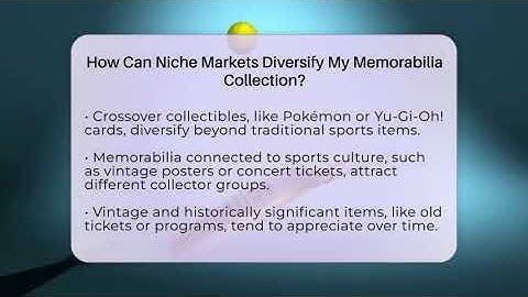 How Can Niche Markets Diversify My Memorabilia Collection? - The Memorabilia Zone