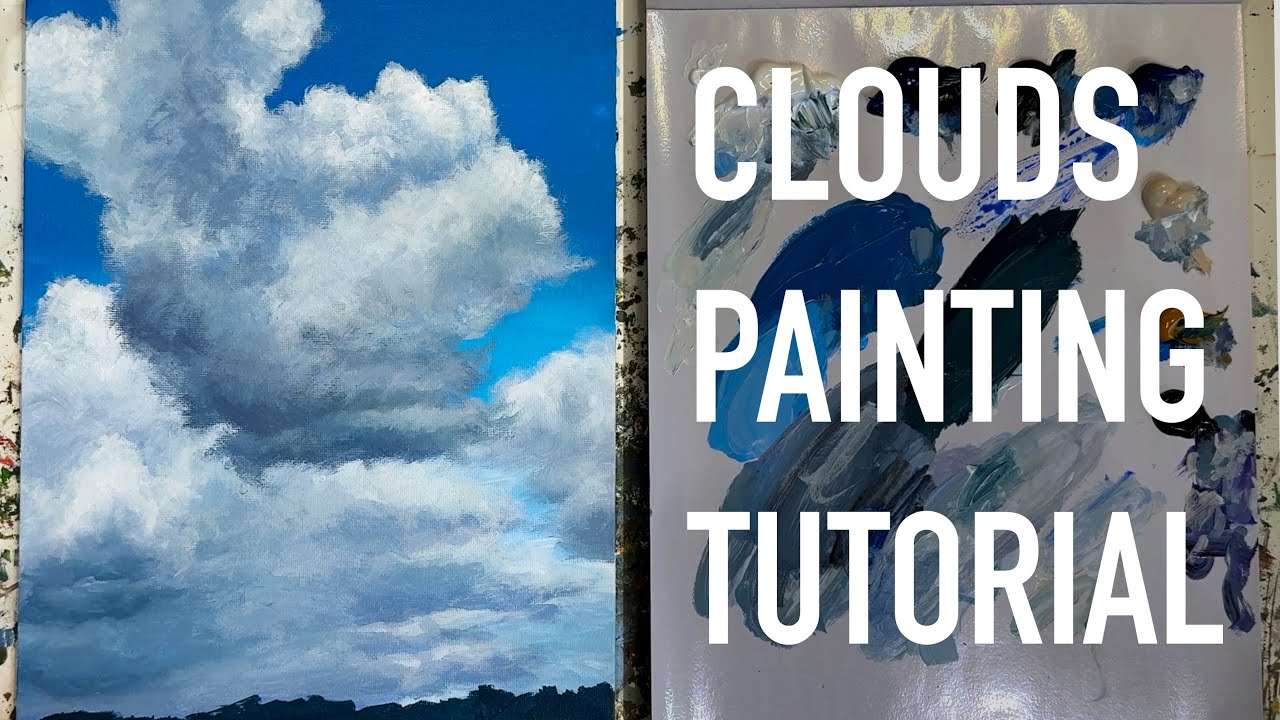 Clouds Acrylic Painting Tutorial in Real Time - YouTube