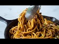 Mongolian ground beef noodles