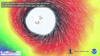 Location of SD 1045 Inside Inside Hurricane Sam 1400UTC Sept 30 2021