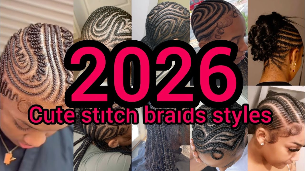 2026 cute stitch braids hairstyles for black women | stitch braid
