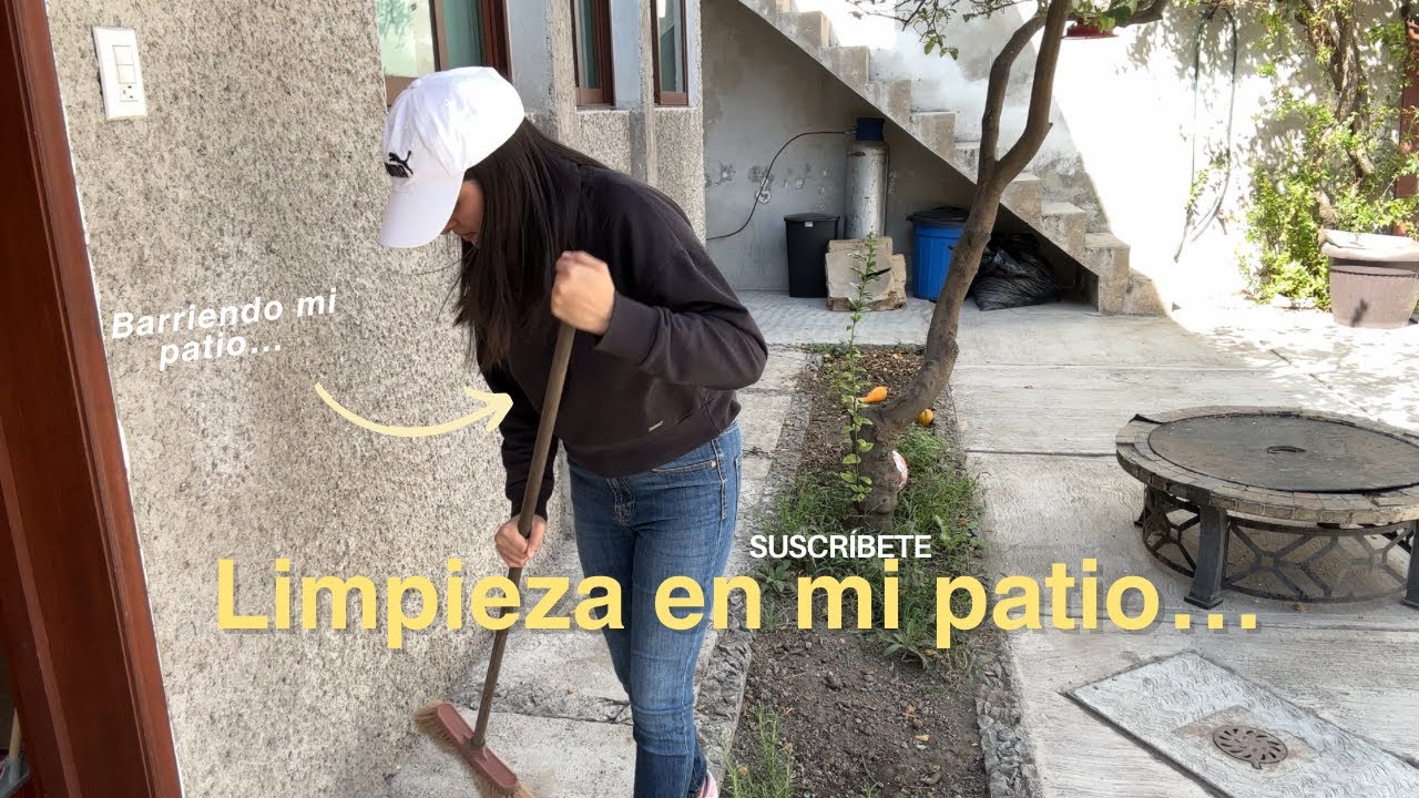 PATIO MUY SUCIO‼️ MOTÍVATE A LIMPIAR CONMIGO… ✅ #limpieza #amadecasa #hogaracogedor #limpiaconmigo 