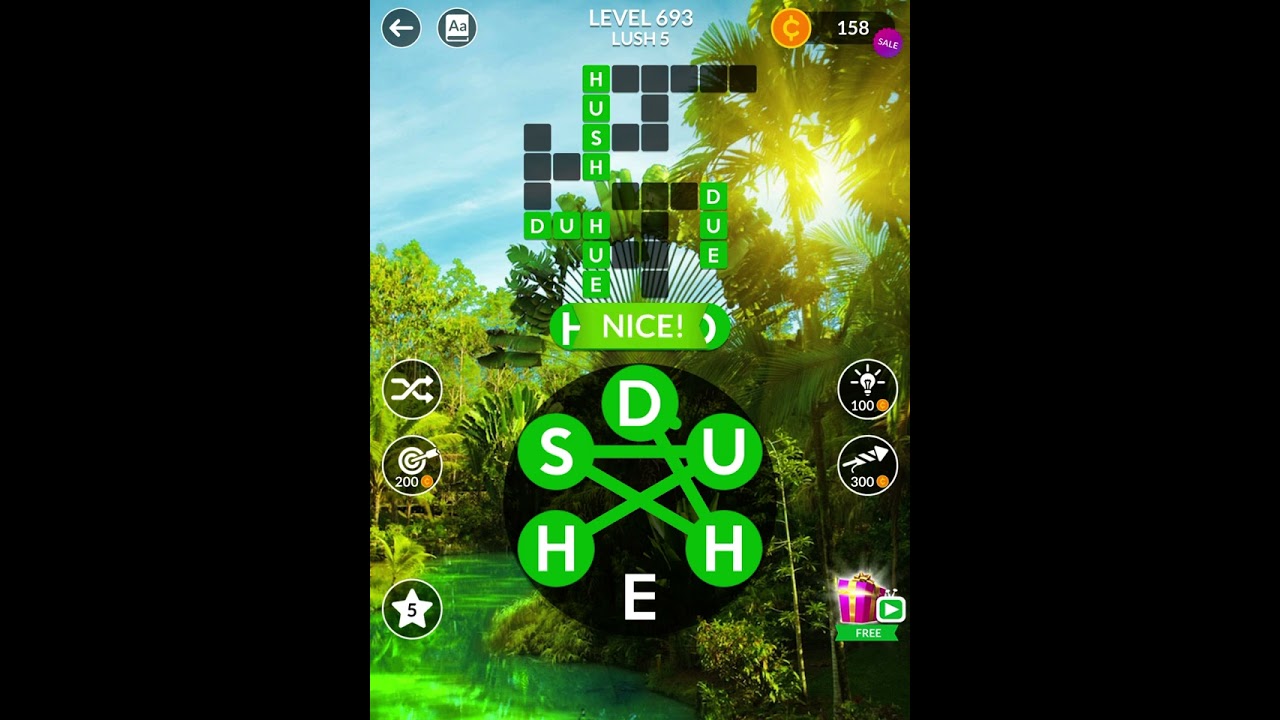 Wordscapes Level 693 Lush 5
