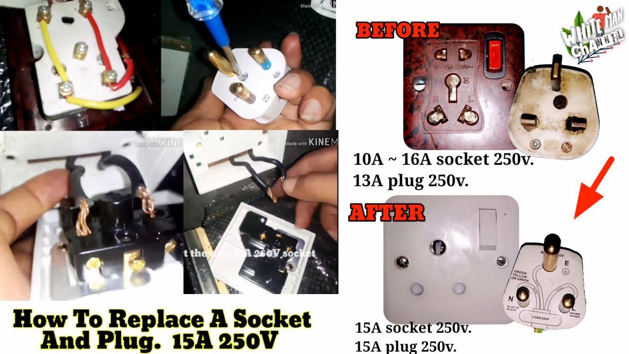 How to replace a bad wall socket 15A 250V YouTube