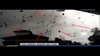 Detik-detik Angin Kencang Landa Sungailiat, Kabupaten Bangka