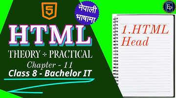 HTML chapter 11 (Theory + Practical) | Master HTML: The Best Course for Web Development in Nepali.