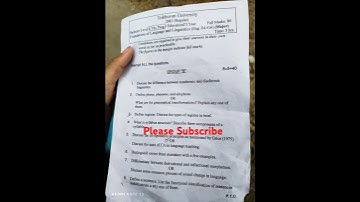 2081 Question foundation of Language and Linguistics (Eng.Ed.416) Major #education #bachelor