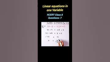 linear equations in one variable | class 8 maths ex 2.2 q 7 #shorts  #maths