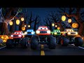 Spooky Monster Trucks in the Haunted Forest! 👻🚚 | Fun Halloween Nursery Rhyme for Kids 