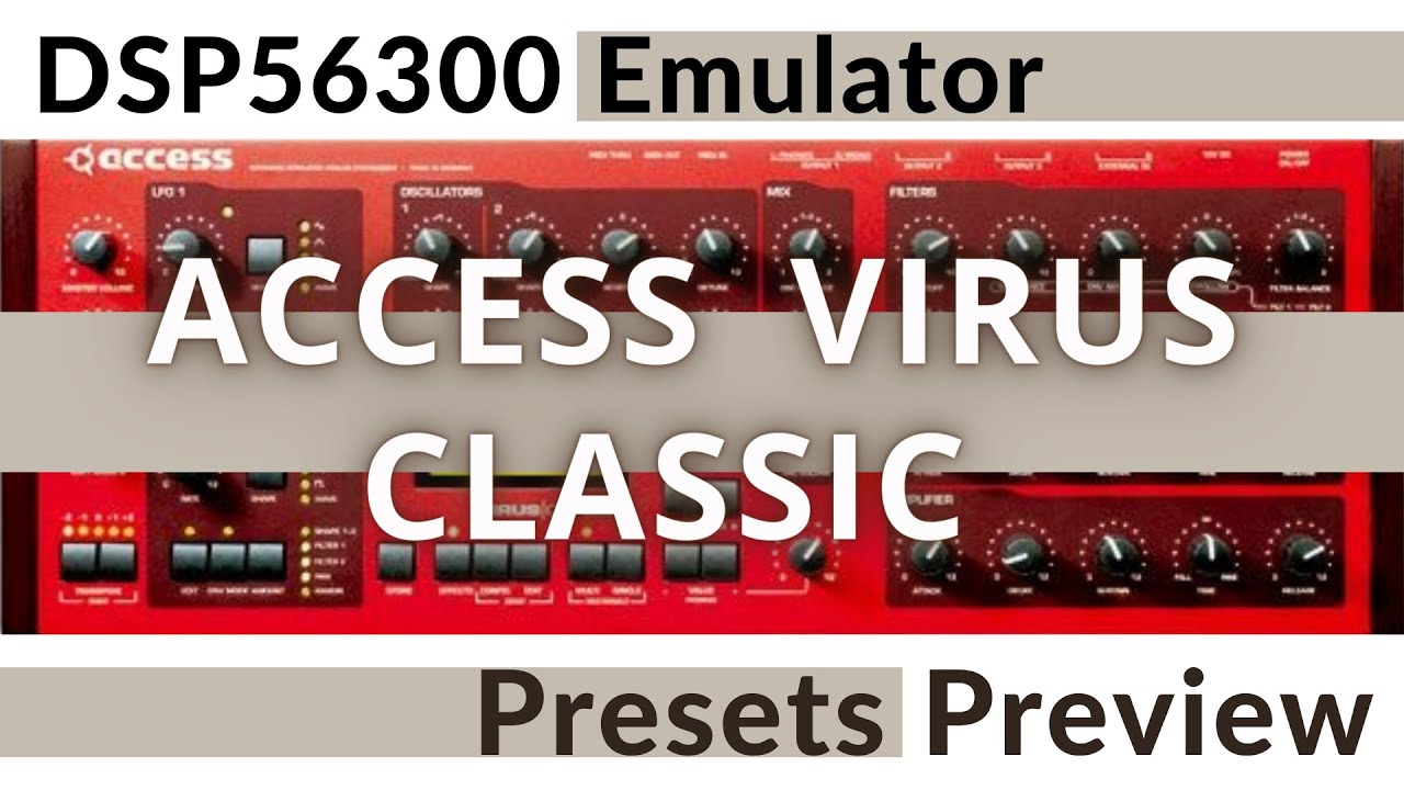 Access Virus Classic DSP56300 Emulator v.1.2.4 YouTube