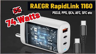 RAEGR RapidLink 1160, 65W GaN Fast Charger Adapter PD3.0 &amp; QC4 📲💥