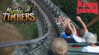 Mystic Timbers Back Row POV 60fps Aggressive GCI Wooden Coaster Kings Island