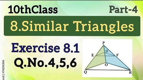 10thClass, Similar Triangles, Exercise 8.1, Q.No.4,5,6 @mathsworldmakessmartintelugu