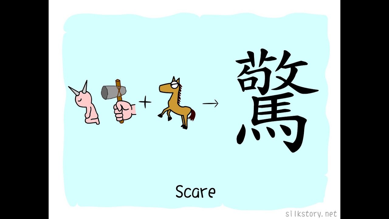 The Story of Chinese Character : 驚 - YouTube