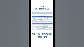 CS601 - Data Communication Mid-term Examination – Fall 2024