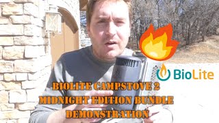 Biolite CampStove 2 Midnight Edition Bundle  Demonstration and Review