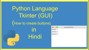 The Grid Geometry manager | Python Tkinter Tutorials | In hindi