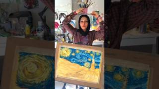 van gogh (starry night) رسمت اشهر لوحه لفان جوخ ❤️?vangogh art drawing